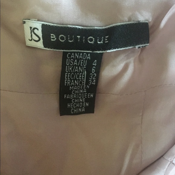 JS Boutique Pink Halter Dress w/sequin & satin - Picture 6 of 8